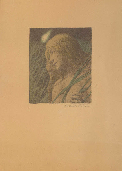 Bild einer Nixe mit Gräsern before 1927
