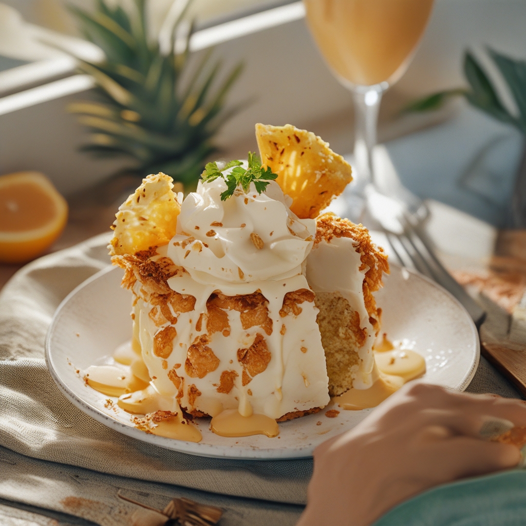 Creamy Pina Colada Milkshake Recipe for Easy Summer Dessert with a Tropical Twist finished