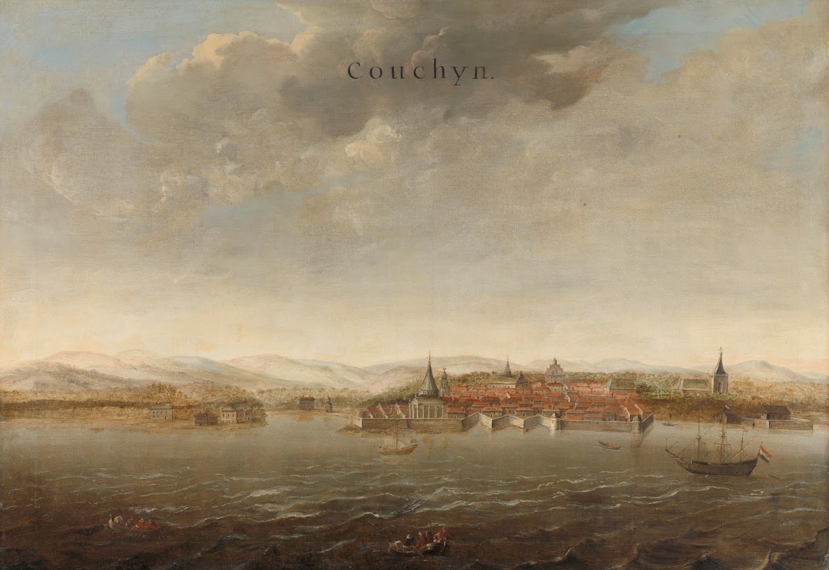 View of Cochin on the Malabar Coast of India c 1662   c 1663