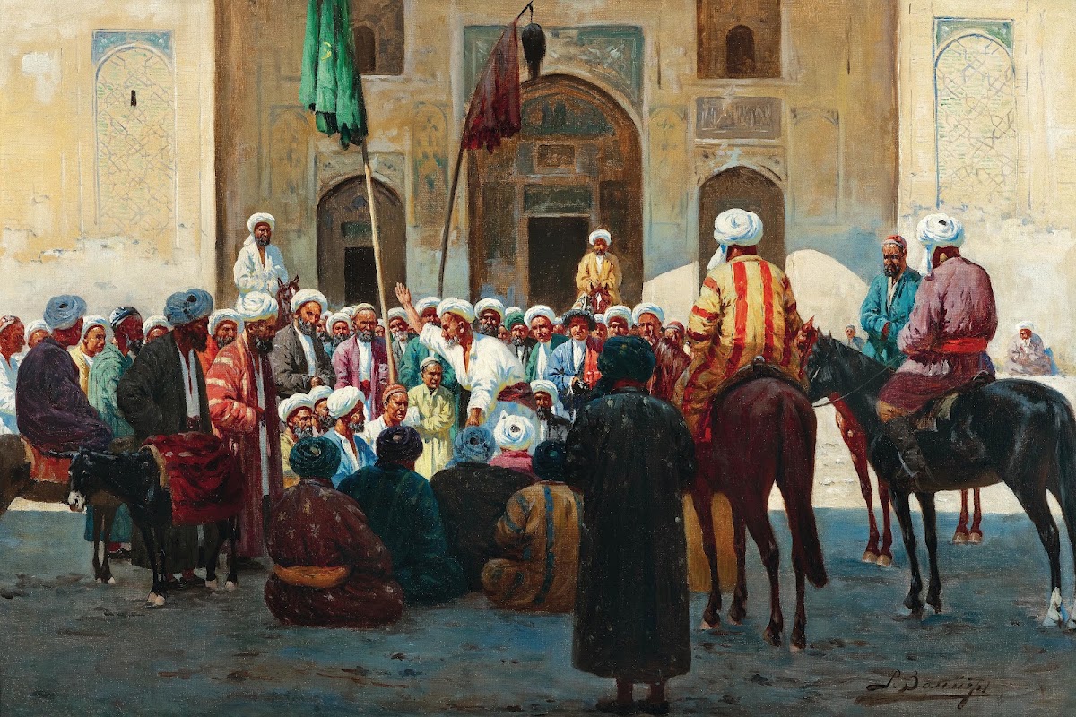 Samarkand before the Sher Dor Madrasa