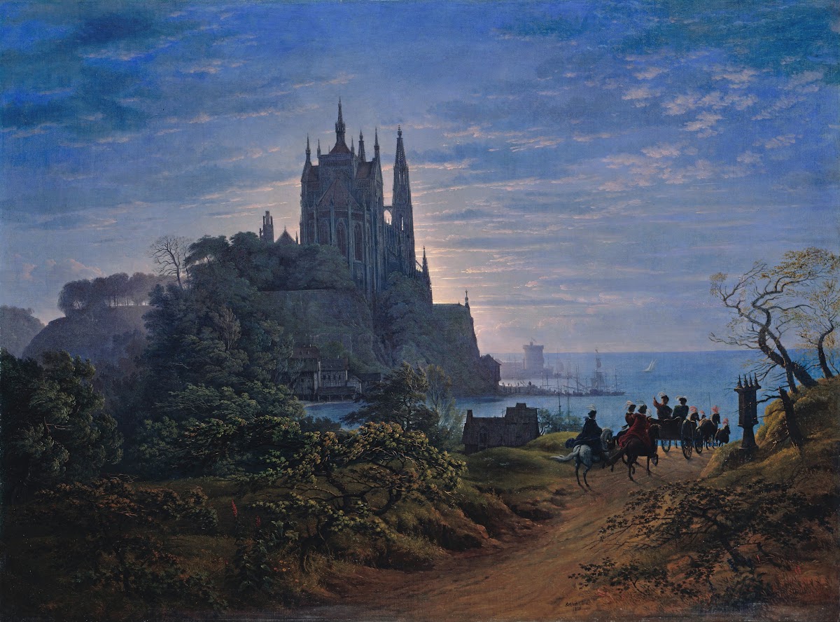 Gothic Church on a Rock by the Sea 1815