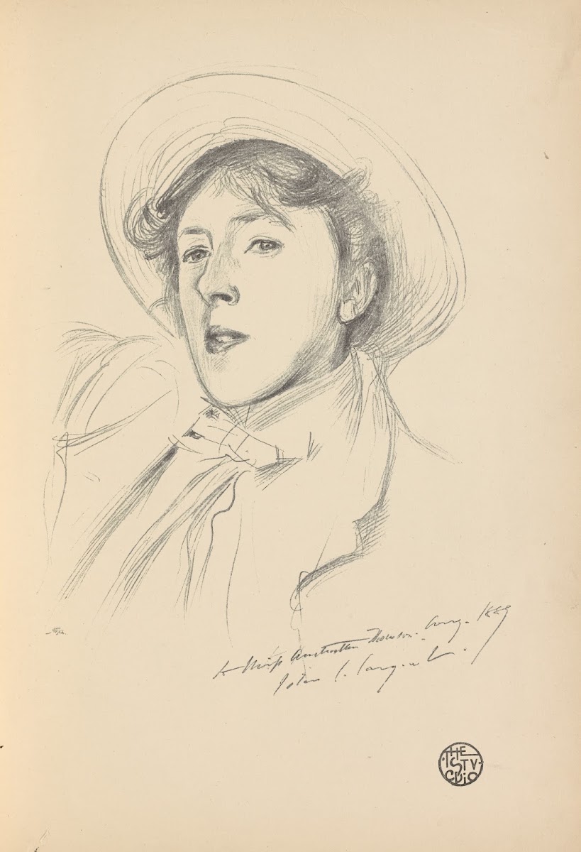 Portrait sketch of Miss Paget Vernon Lee 1900