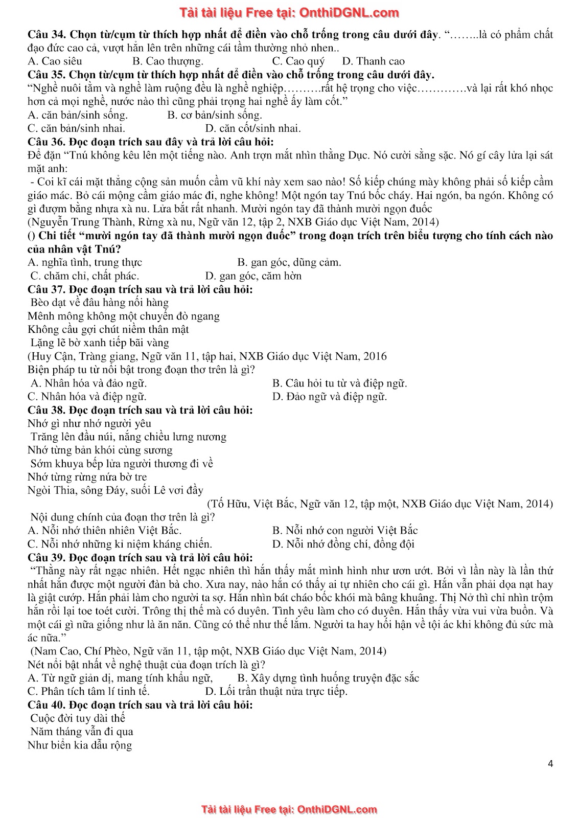 39 Đề ôn HSA - ĐỊnh tính