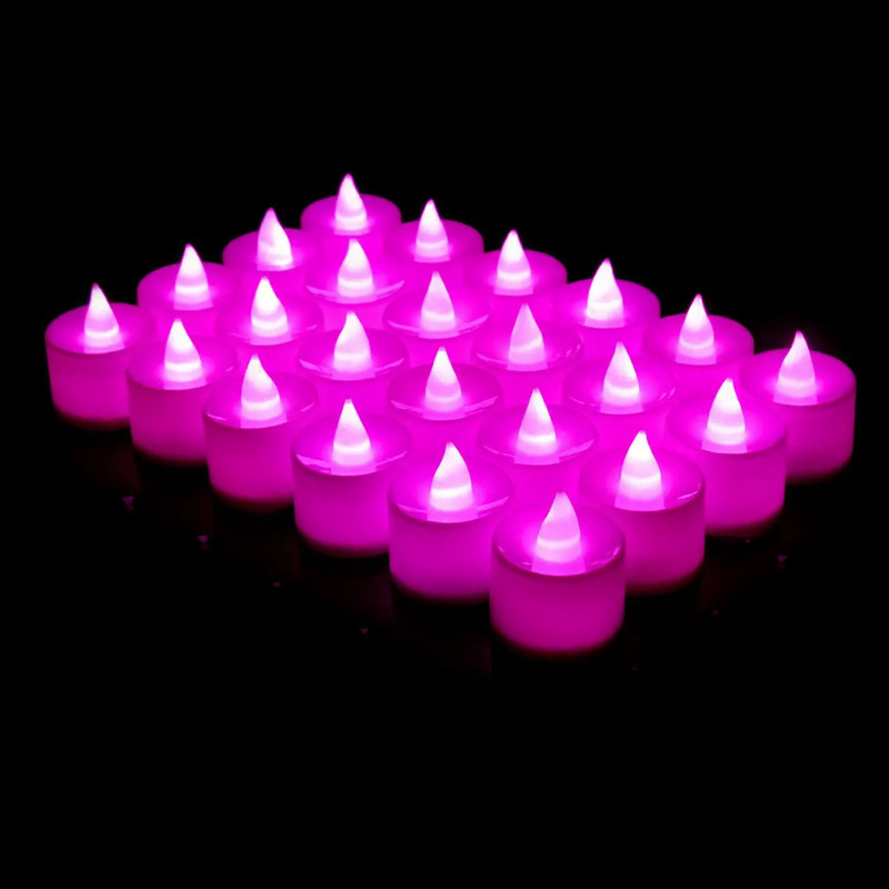 LED electronic candle, cylindrical, various colors