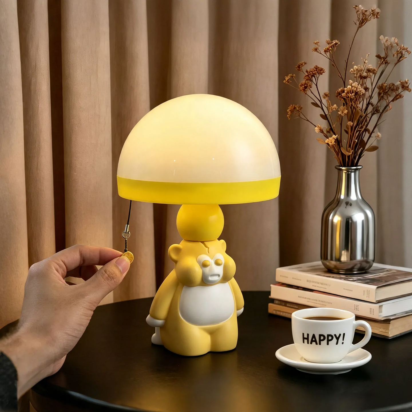 Cartoon Monkey Night Light with Pull Cord