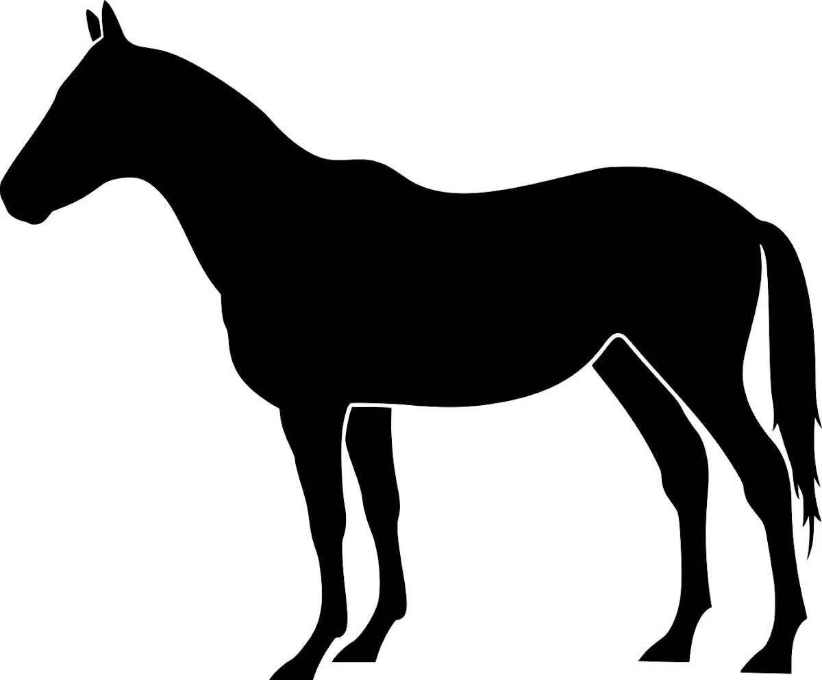 Horse Silhouette Free SVG for CNC Router Cutting and Engraving