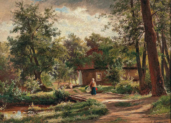Rural Idyll Mother Returning Home 1871