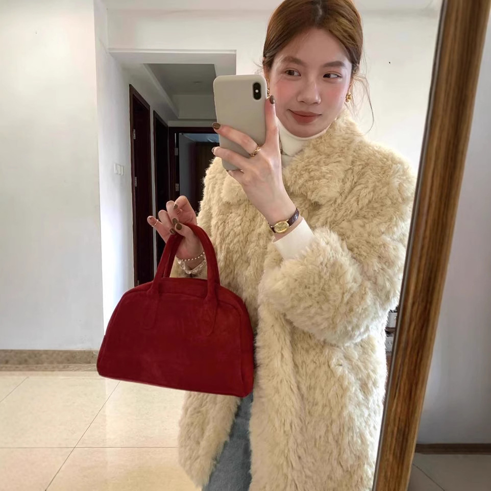 Loose Faux Sheepskin Jacket for Women