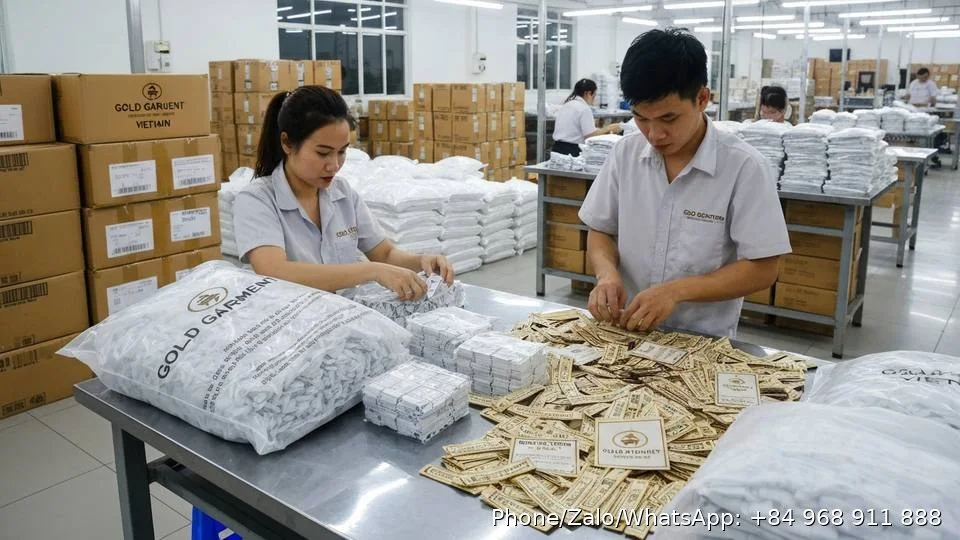 heat seal labels - Gold Garment Vietnam