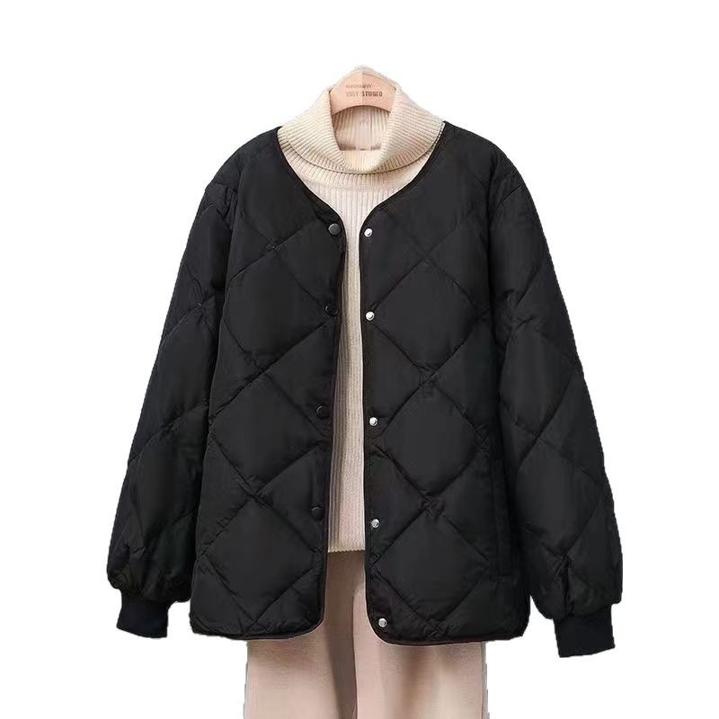 Leichte Damen-Steppjacke mit Rautenmuster