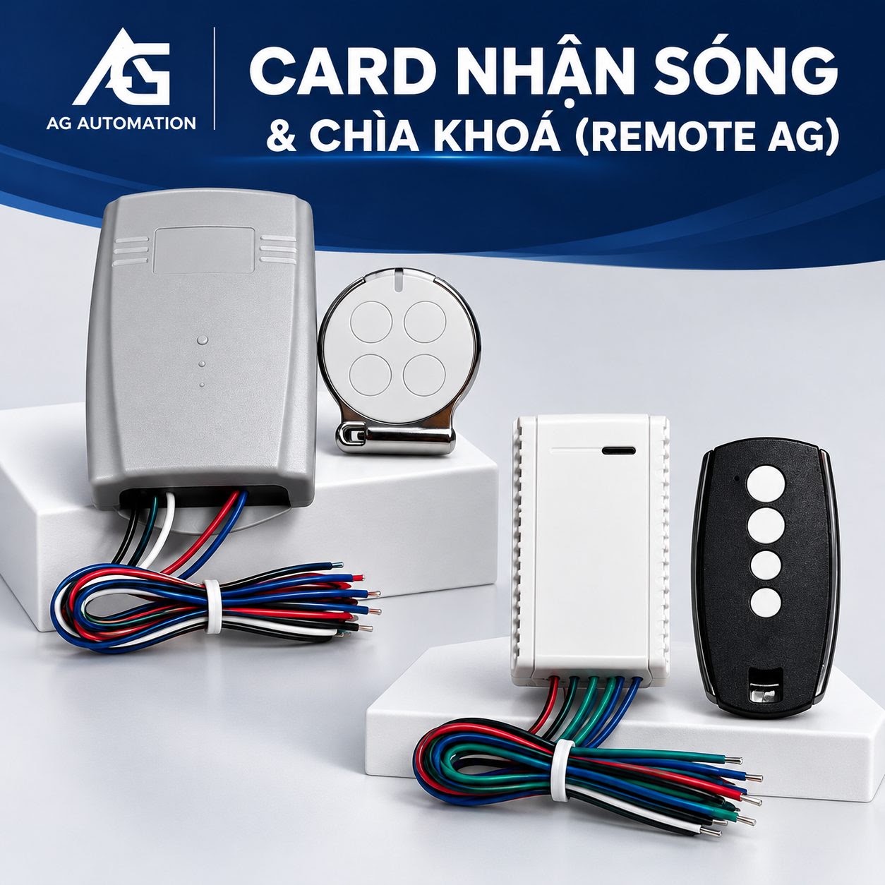 Card nhận sóng & Remote AG: bộ thu sóng thay thế cho cổng tự động nhiều hãng