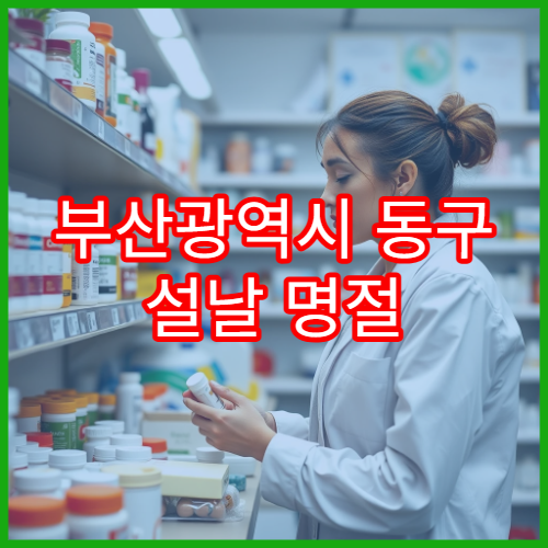 부산광역시 동구 설날 명절 연휴 당번약국 심야 운영 감기약 판매 약국 안내