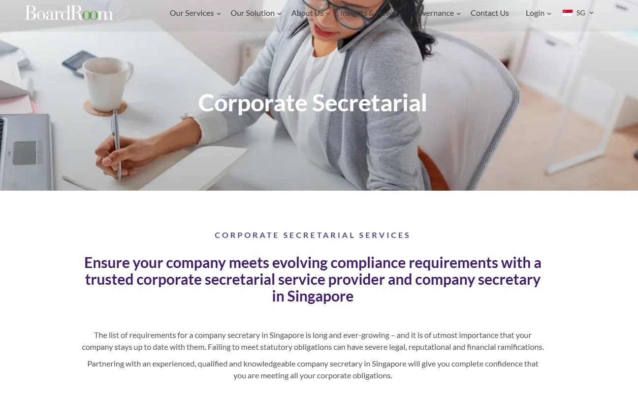 BoardRoom Company Secretary Service Page
