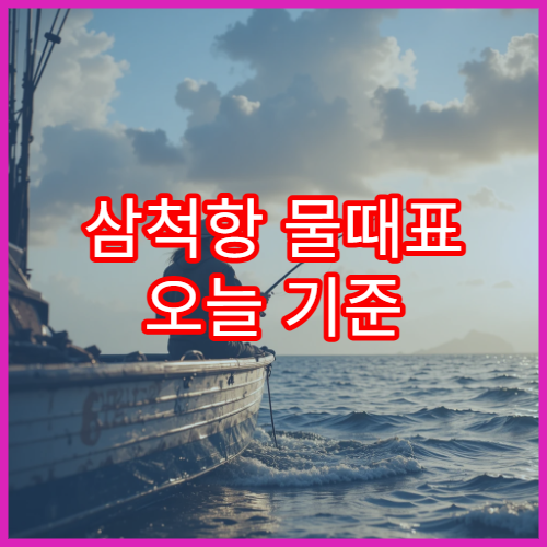 삼척항 물때표 오늘 기준 동해안 해루질과 바다시간표