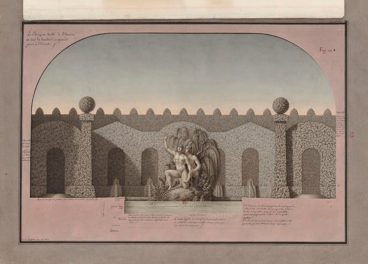 Le bosquet taillé de lAurore est sur la hauteur du grand parc à lorient 1777 182