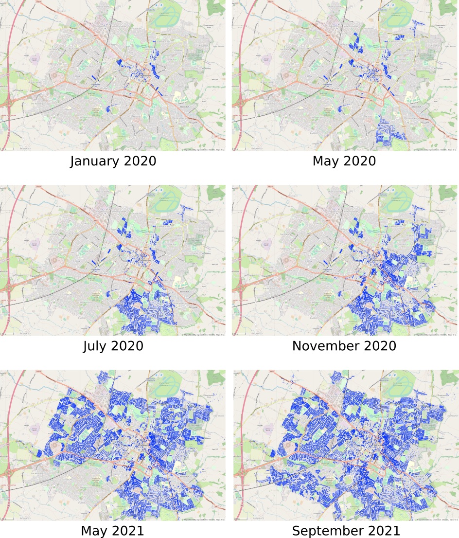 Cheltenham address mapping progress visualisation