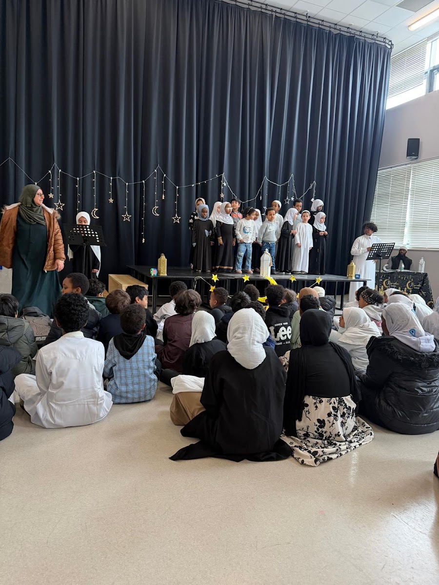 Students and families at the end-of-year event