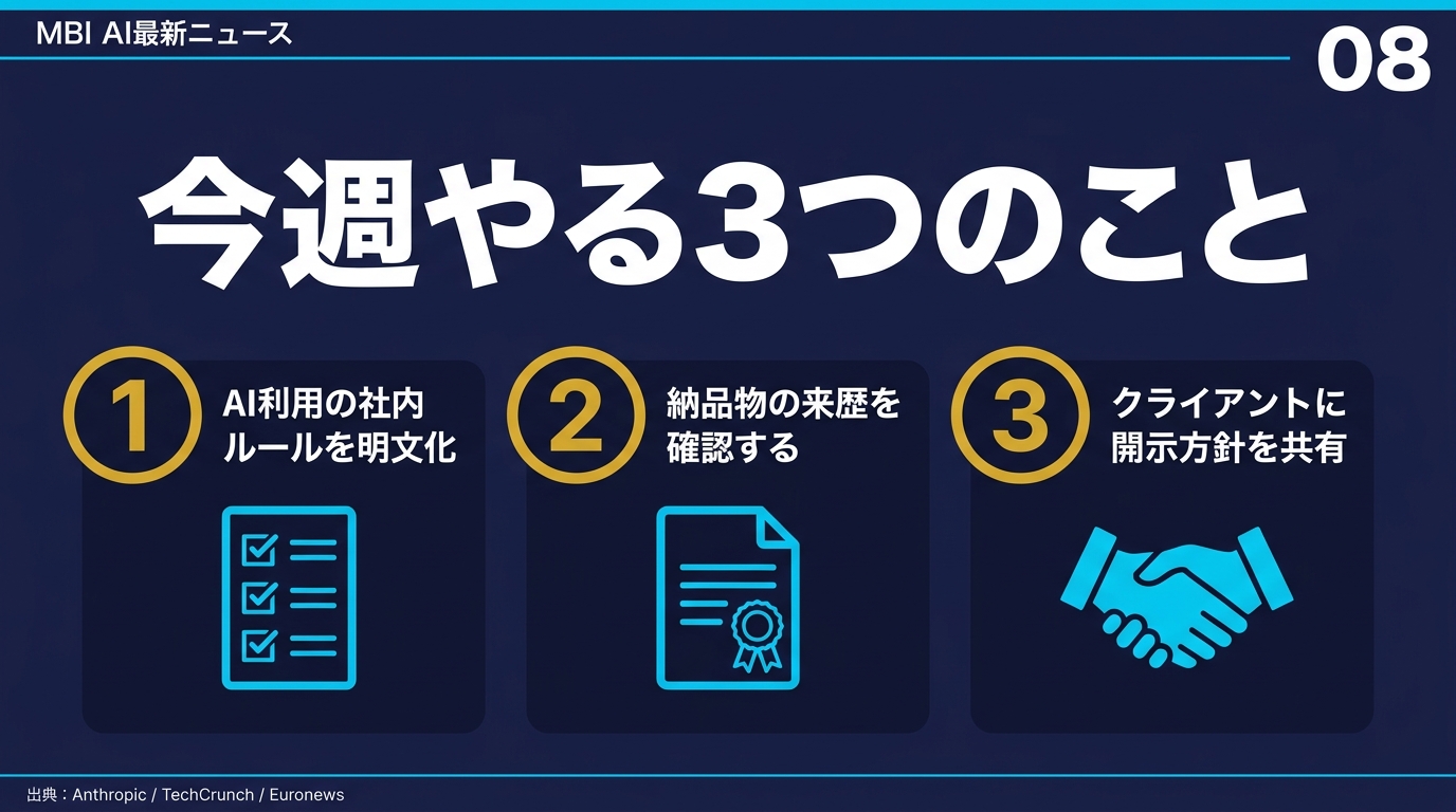 今週やる3つのこと