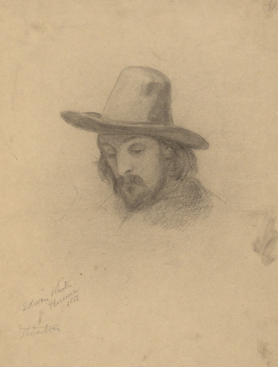 Edward Winslow sketch for Signing of the Compact in the Cabin of theMayflower