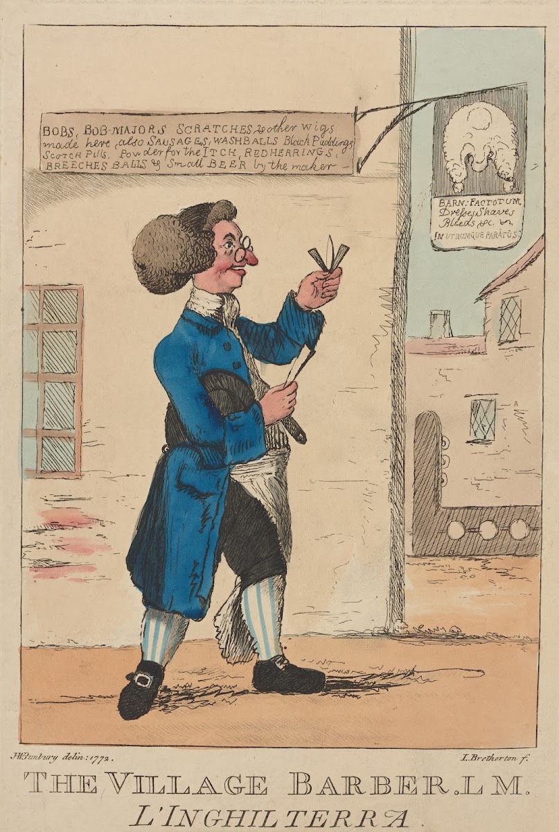 The village barber LM LInghil Terra 1772