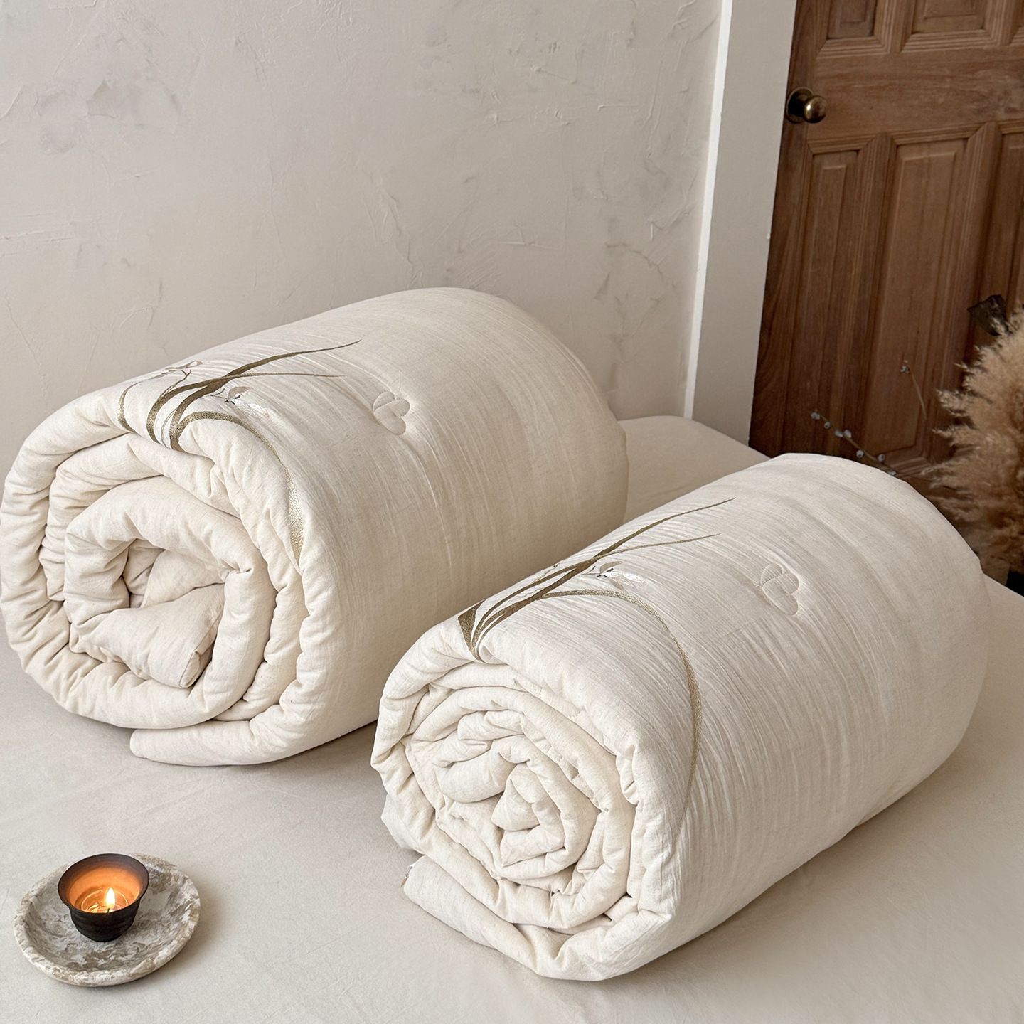 Linen-Cotton Quilt, Cotton Filling