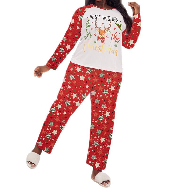 Women's Pajama Set with Long Sleeves, Plus Size