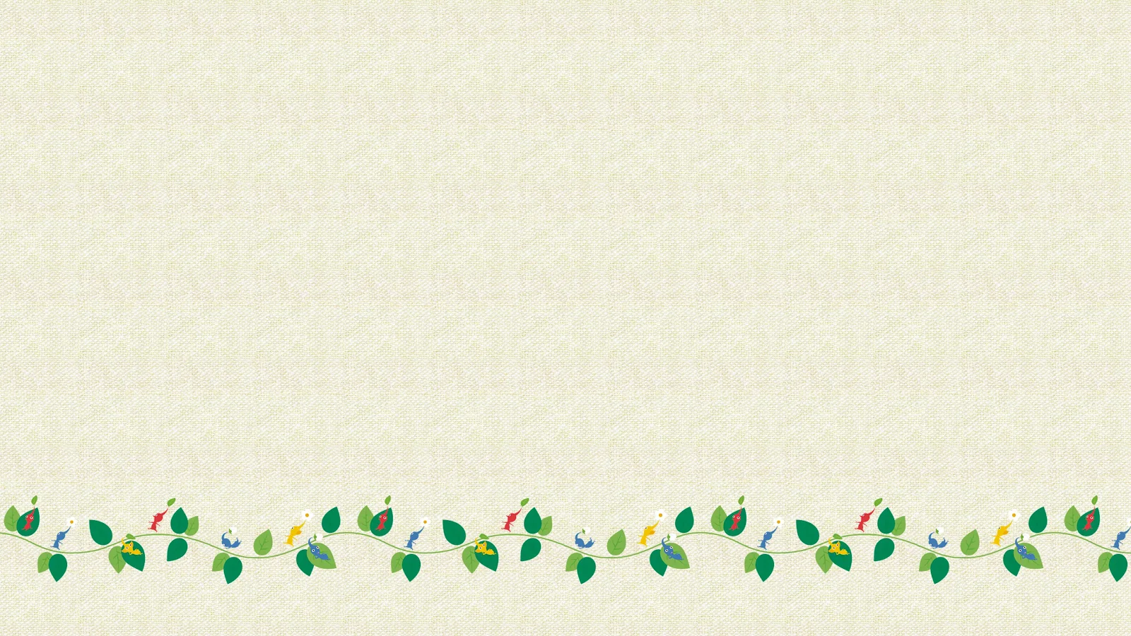Pikmin Vine Border Wallpaper Background - Minimal Digital Illustration 4K Wallpaper (3840x2160)