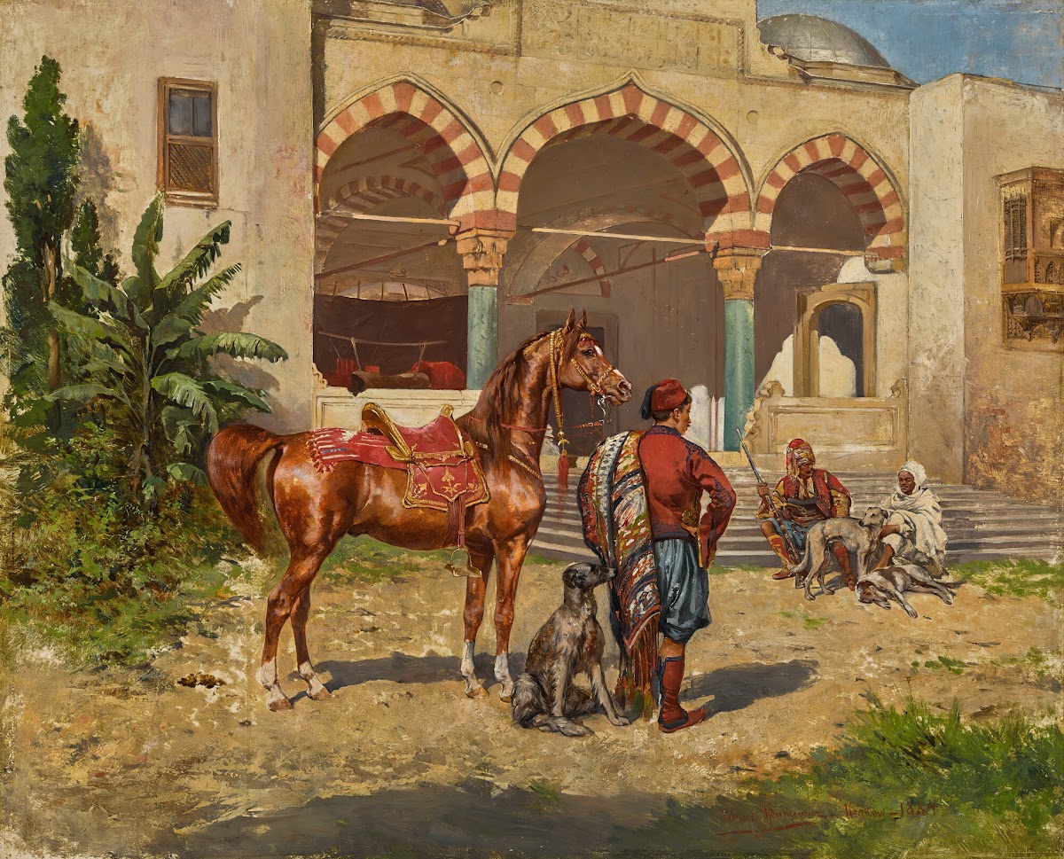 A turkish courtyard 1884
