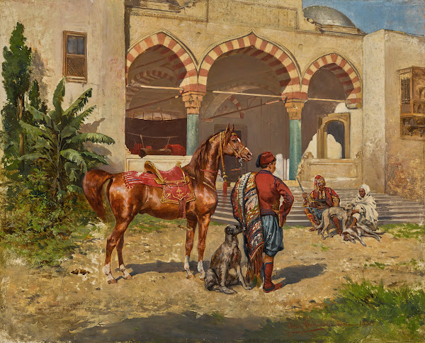 A turkish courtyard 1884