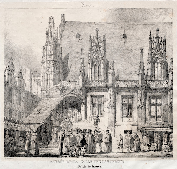 Rouen Entrée de la Salle des Pas Perdus Palais du Justice 1824