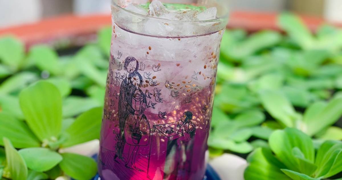 Nước chanh đậu biếc hạt chia