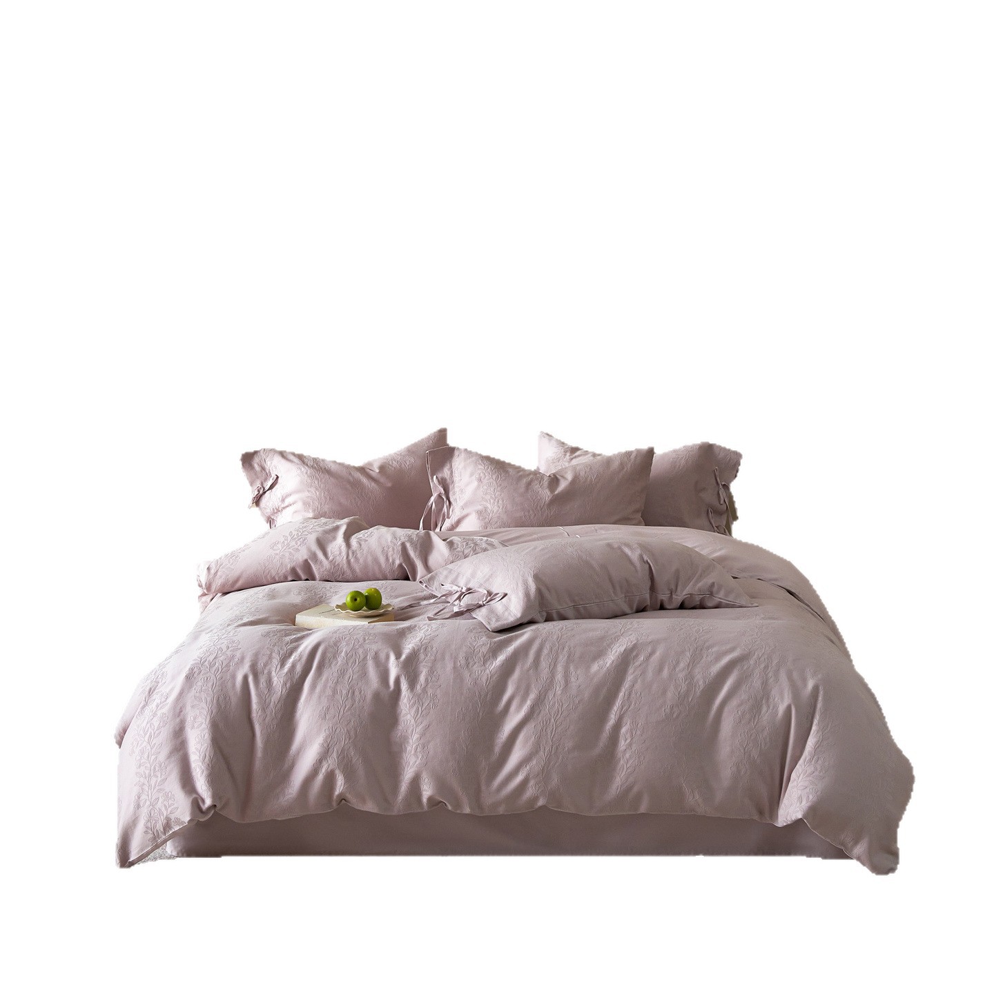 Cotton Bed Linen 4-piece, 1.8m, Jacquard Pattern