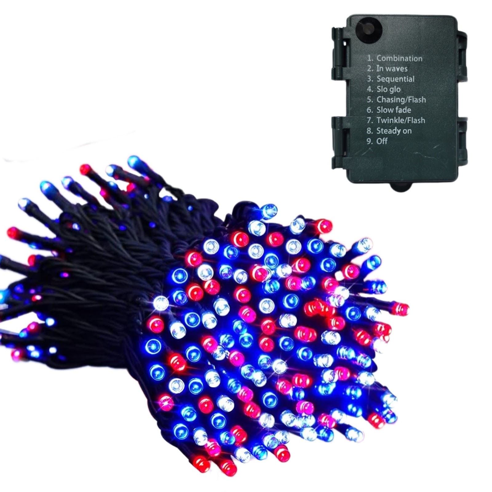 Waterproof LED string lights with battery box