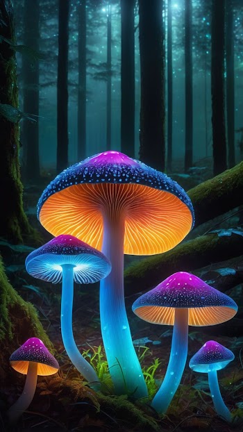 Glowing Mushrooms Picture