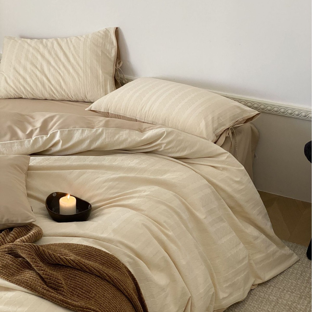 Cotton Bedding Set, 100s, Long Staple Combed, 4-Piece