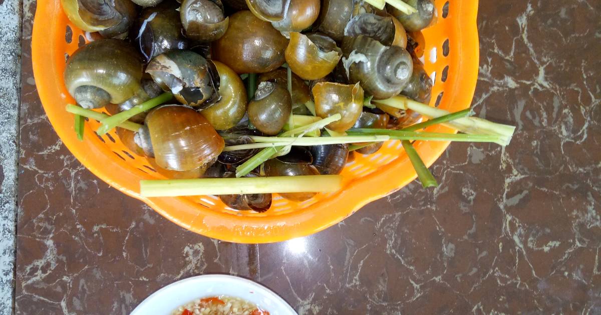 Ốc luộc chấm mắm gừng