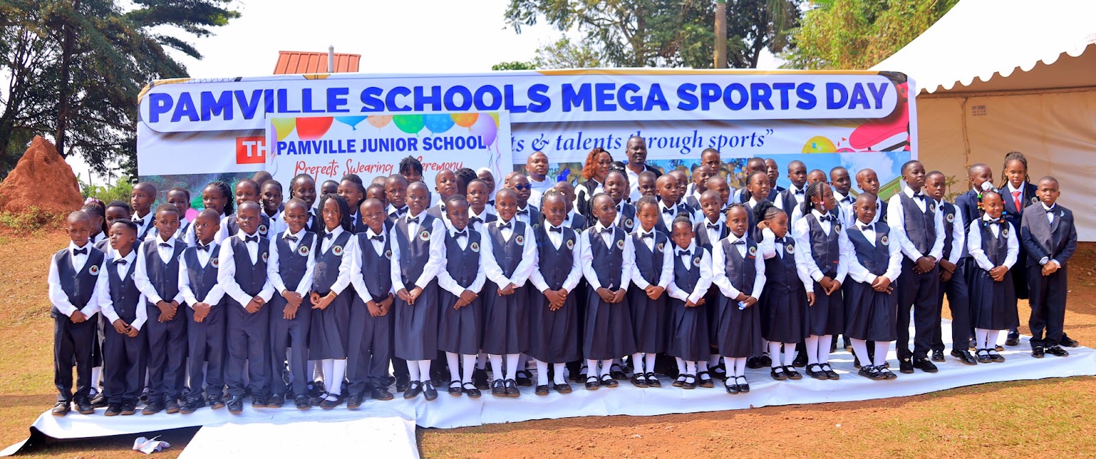 Pamville prefects assembled during the school leadership event