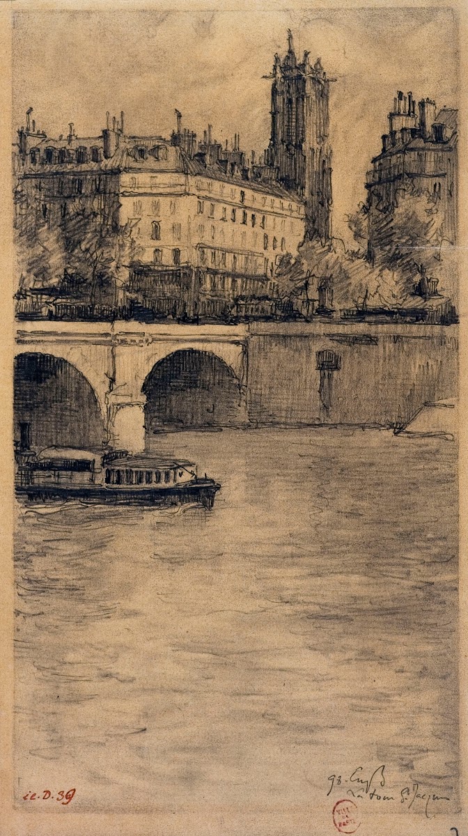Le pont Notre Dame et la Tour Saint Jacques 1898