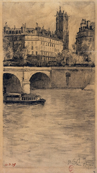 Le pont Notre Dame et la Tour Saint Jacques 1898