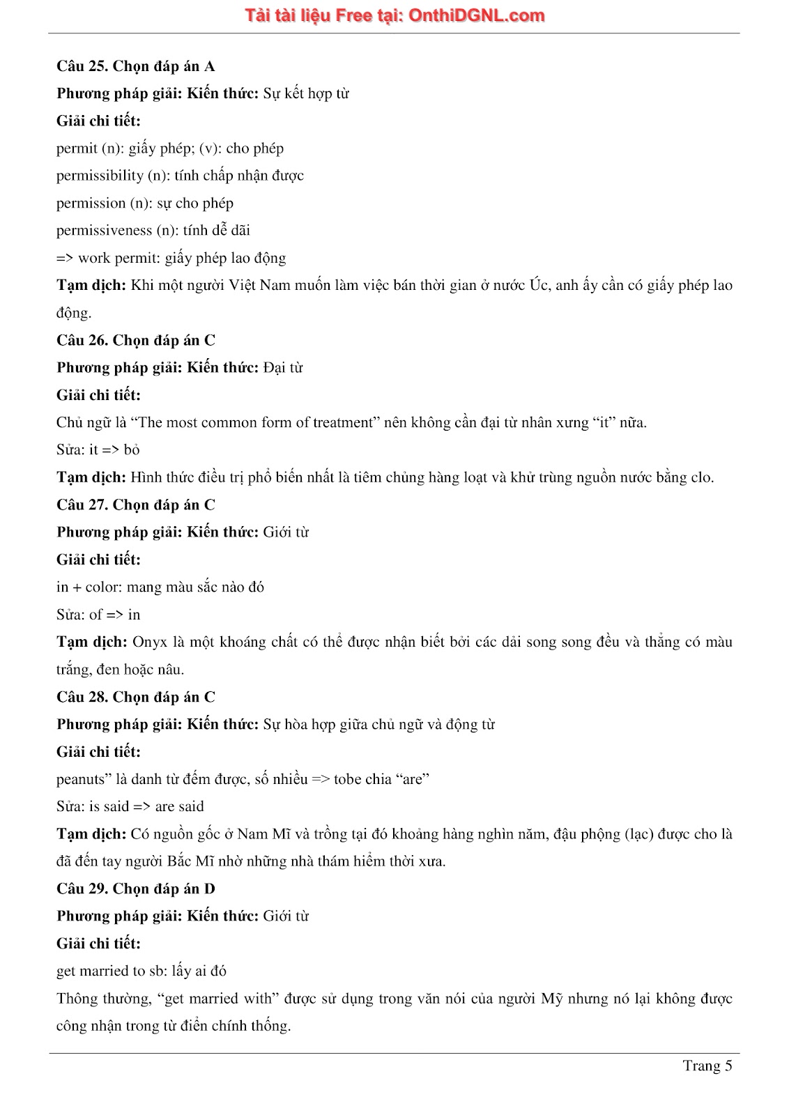 800 bài tập môn Tiếng Anh - Ôn thi ĐGNL ĐHQG TP HCM Phần 15