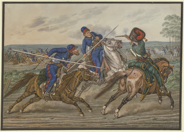 Reiterkampf Zwischen Kosaken Und Franzosen 1818