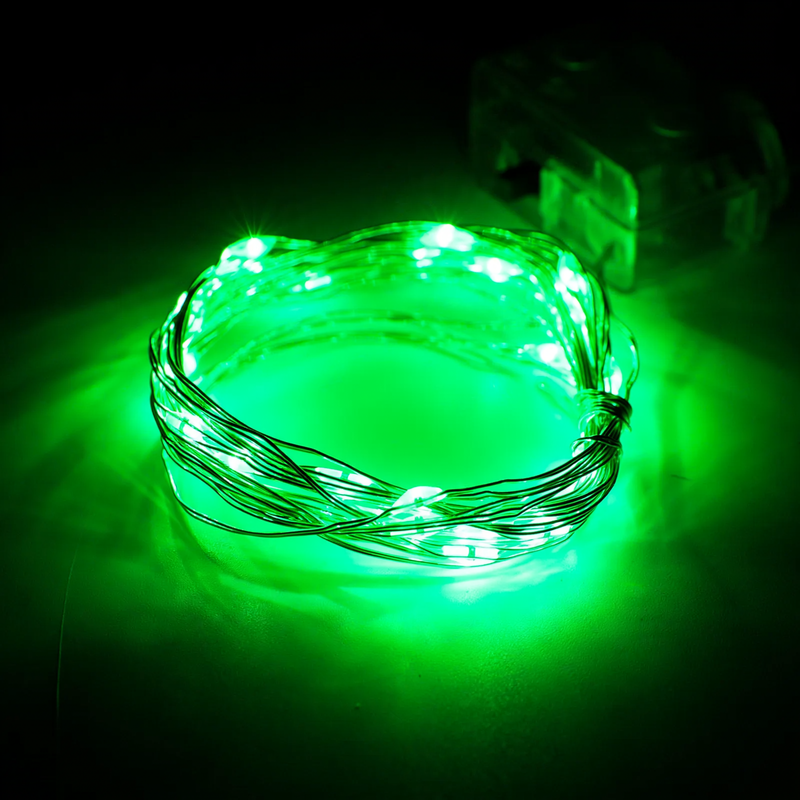 LED-Kupferdraht-Lichterkette mit Batteriebox