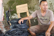  Warga Desa Jatisawit Lor Kelola Bisnis Daur Ulang Ban Bekas Jadi Selendang Ban
