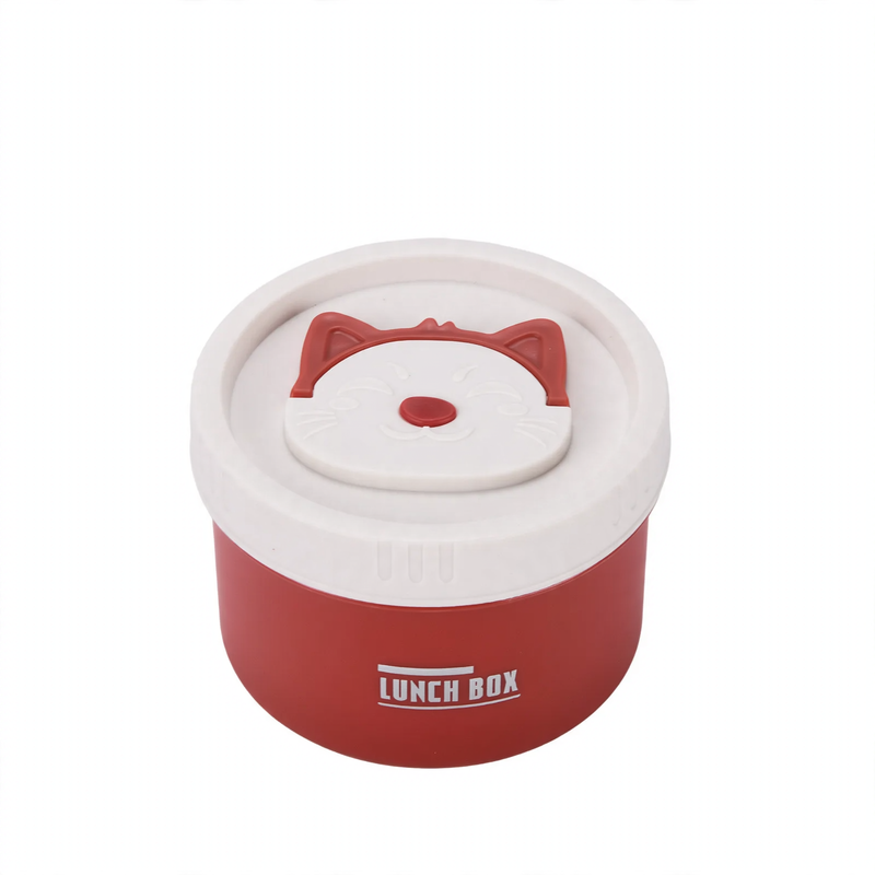 Edelstahl-Lunchbox, rund, 470–600 ml, mit Deckel