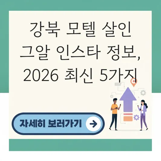 강북 모텔 살인 그알 인스타 관련 정보
