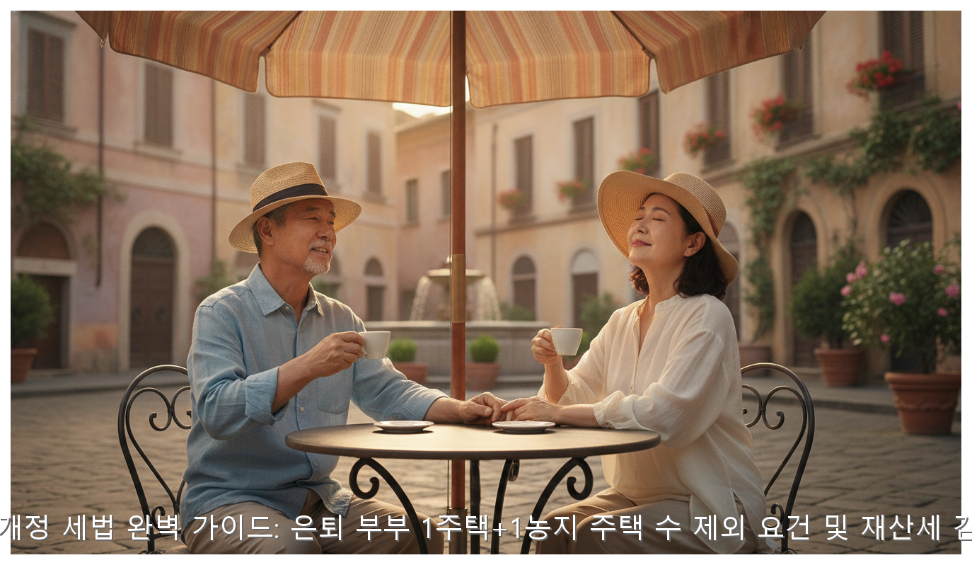 2026년 개정 세법 완벽 가이드: 은퇴 부부 1주택+1농지 주택 수 제외 요건 및 재산세 감면 혜택 핵심 안내 및 분석 인포그래픽 (6)