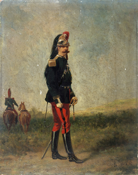 Portrait dun officier de cuirassiers 1860