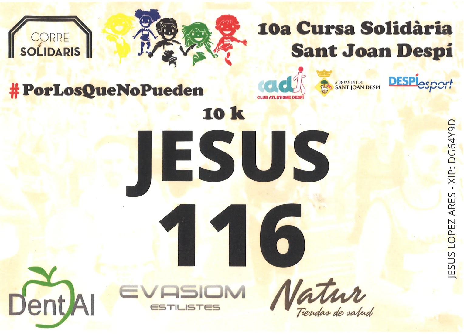 Dorsal de Cursa Sant Joan Despí