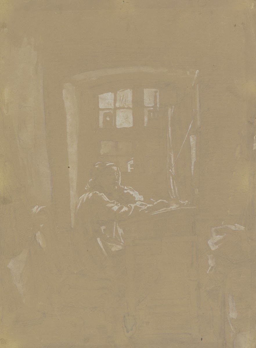 Der Kupferstecher Eissenhardt in seinem Atelier ca 1850 1855