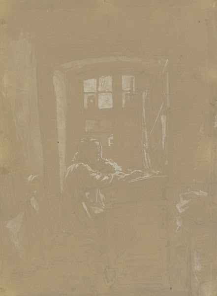 Der Kupferstecher Eissenhardt in seinem Atelier ca 1850 1855